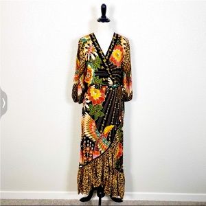 Farm Rio Dresses  Farm Rio for Anthropologie Wrap Dress Floral Printed Size S